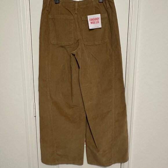 Corduroy Wide Leg Pants Celebrity Pink Tan Size 11/30 - Picture 2 of 11